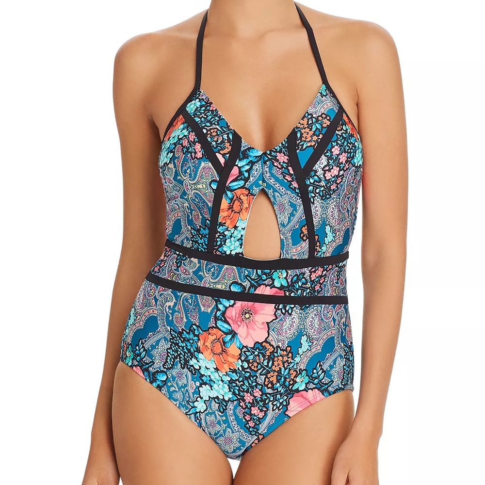 Laundry by Shelli SegalBold Cutout One Piece Swimsuit sz large tag torn out